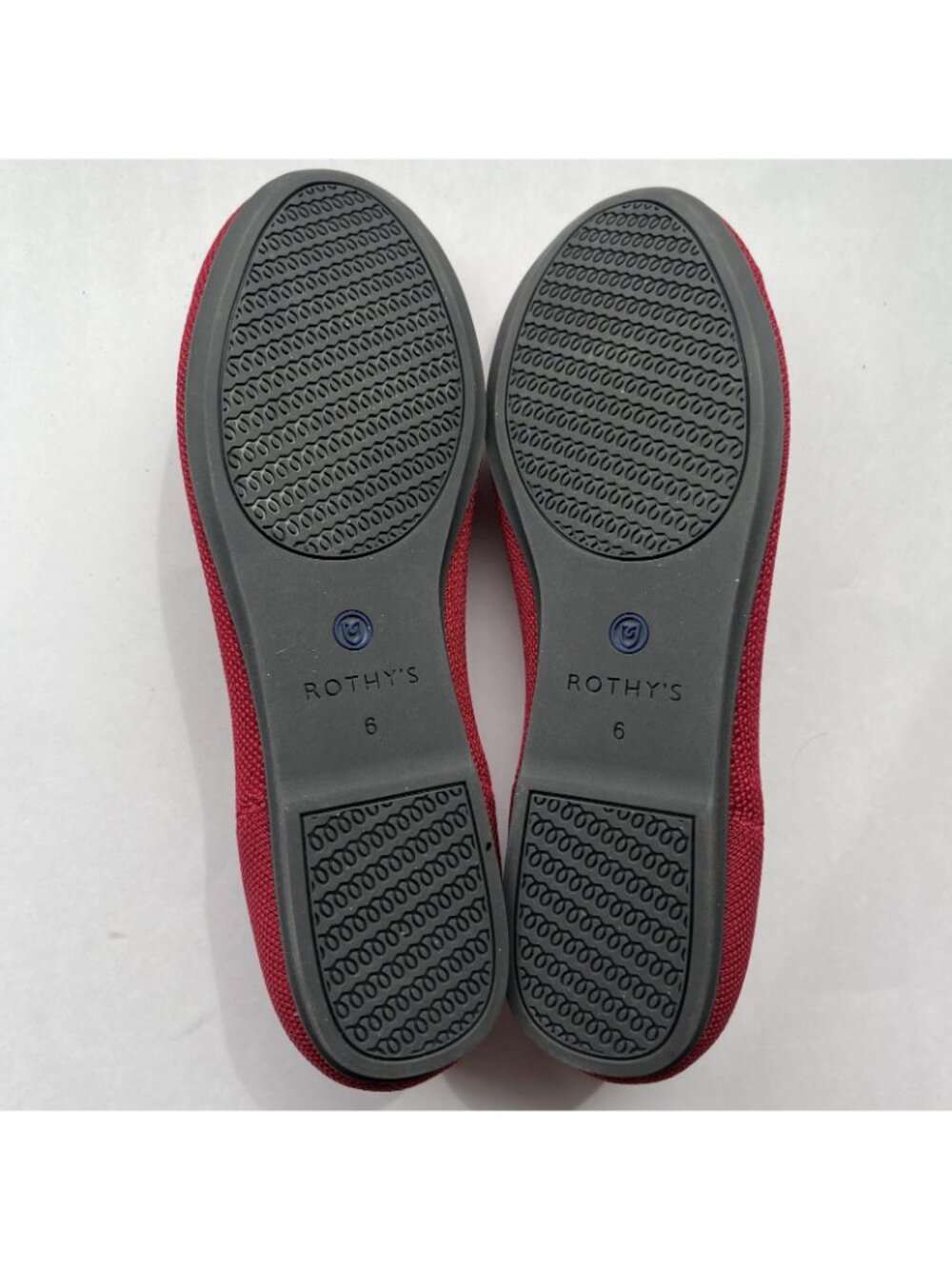 Rothy's Scooter Red The Flats Retired Ballet Shoes Round Toe Women's Size 6 US - Picture 8 of 10